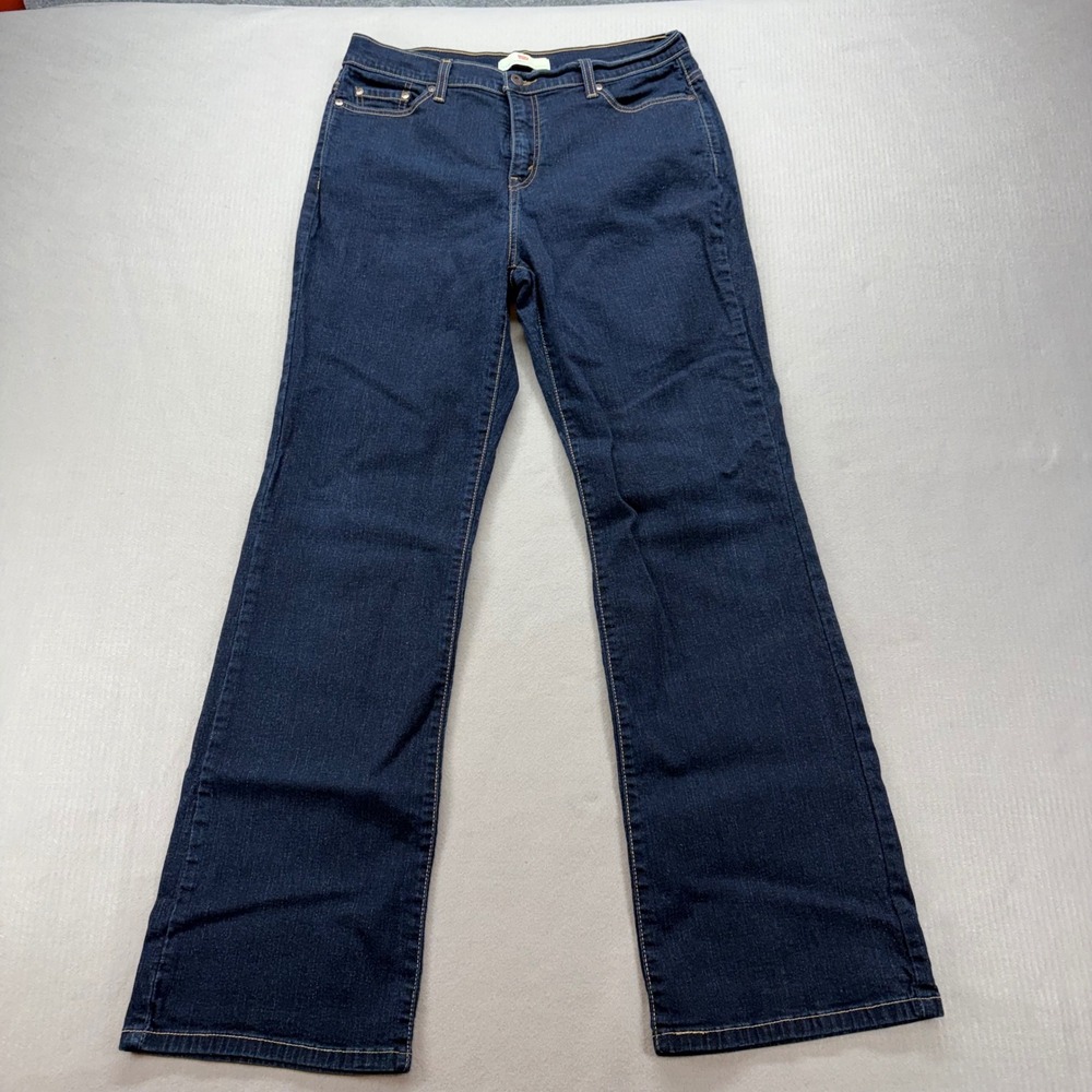Levi's 512 Perfectly Slimming Bootcut Jeans Womens 16L Dark Wash Stretch Denim